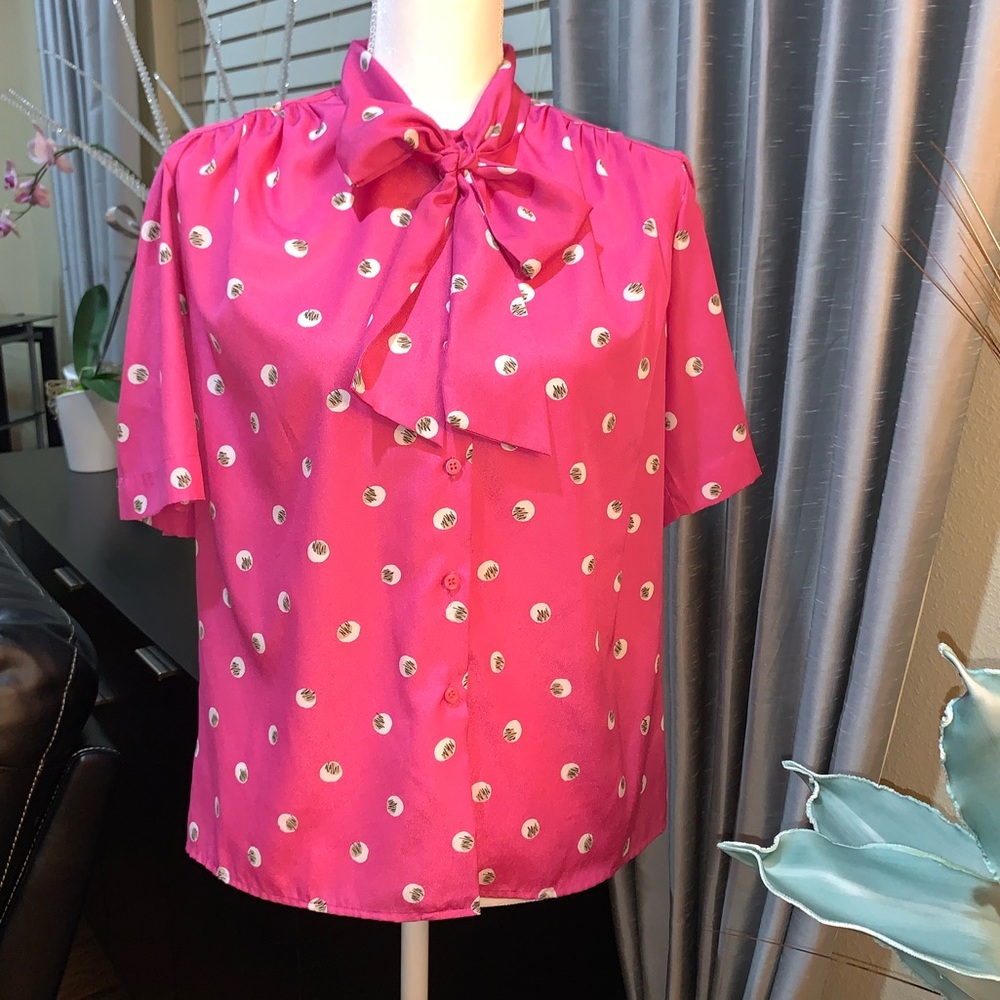 Short sleeves new pink blouse